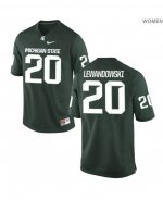 Women's Michigan State Spartans NCAA #20 Davis Lewandowski Green Authentic Nike Stitched College Football Jersey JD32H46SY